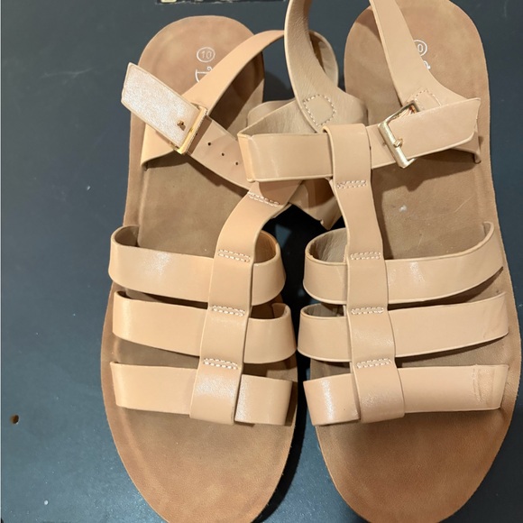 Shoes - Elegant Tan Sandals size 10 brand new no tags